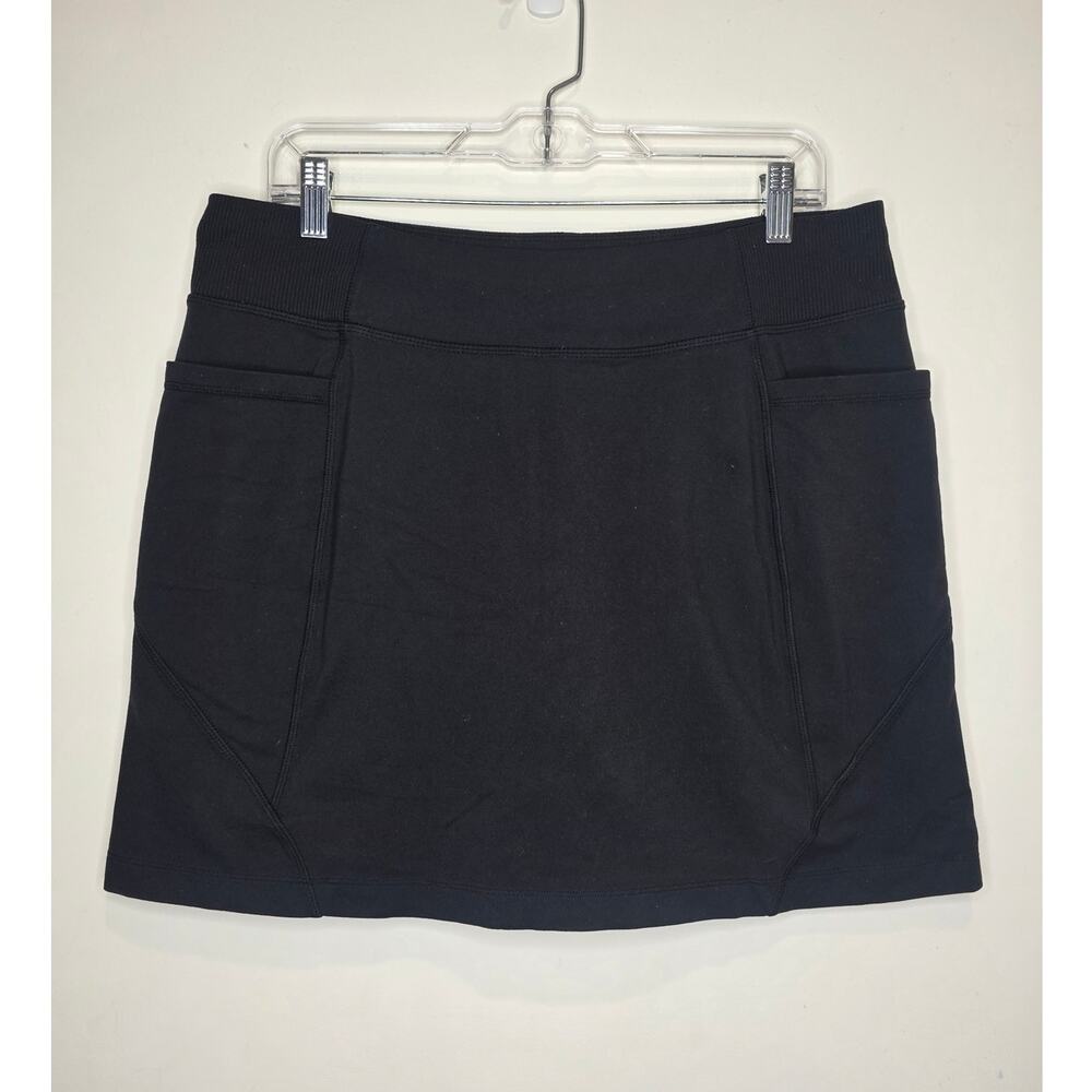 Athleta Excursion black skort skirt - large - 153396 - hiking golf pickleball
